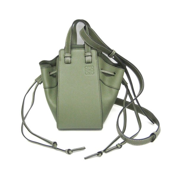 LOEWE Green Leather Hammock Shoulder Bag - Picture 1 of 11